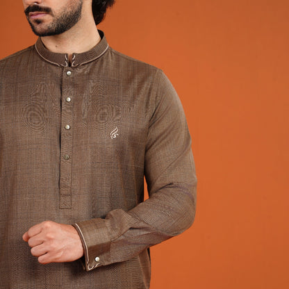 Yamaan Signature Panjabi Light Brown for Men