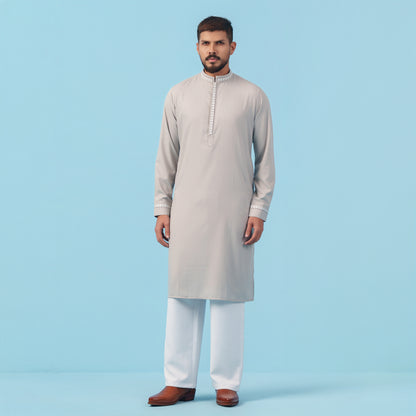 Yamaan Signature Panjabi Light Grey for Men
