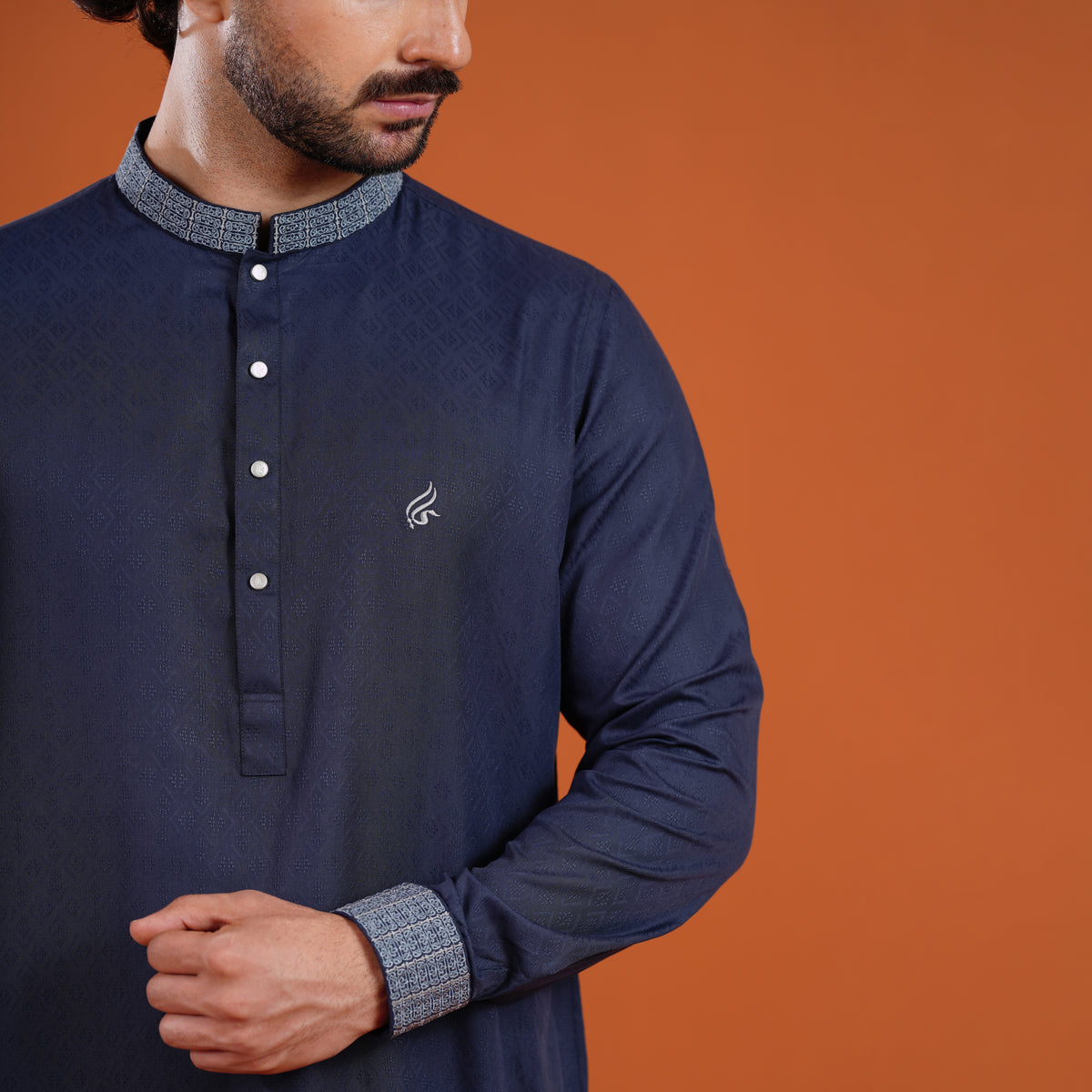 Yamaan Signature Panjabi Midnight Navy for Men