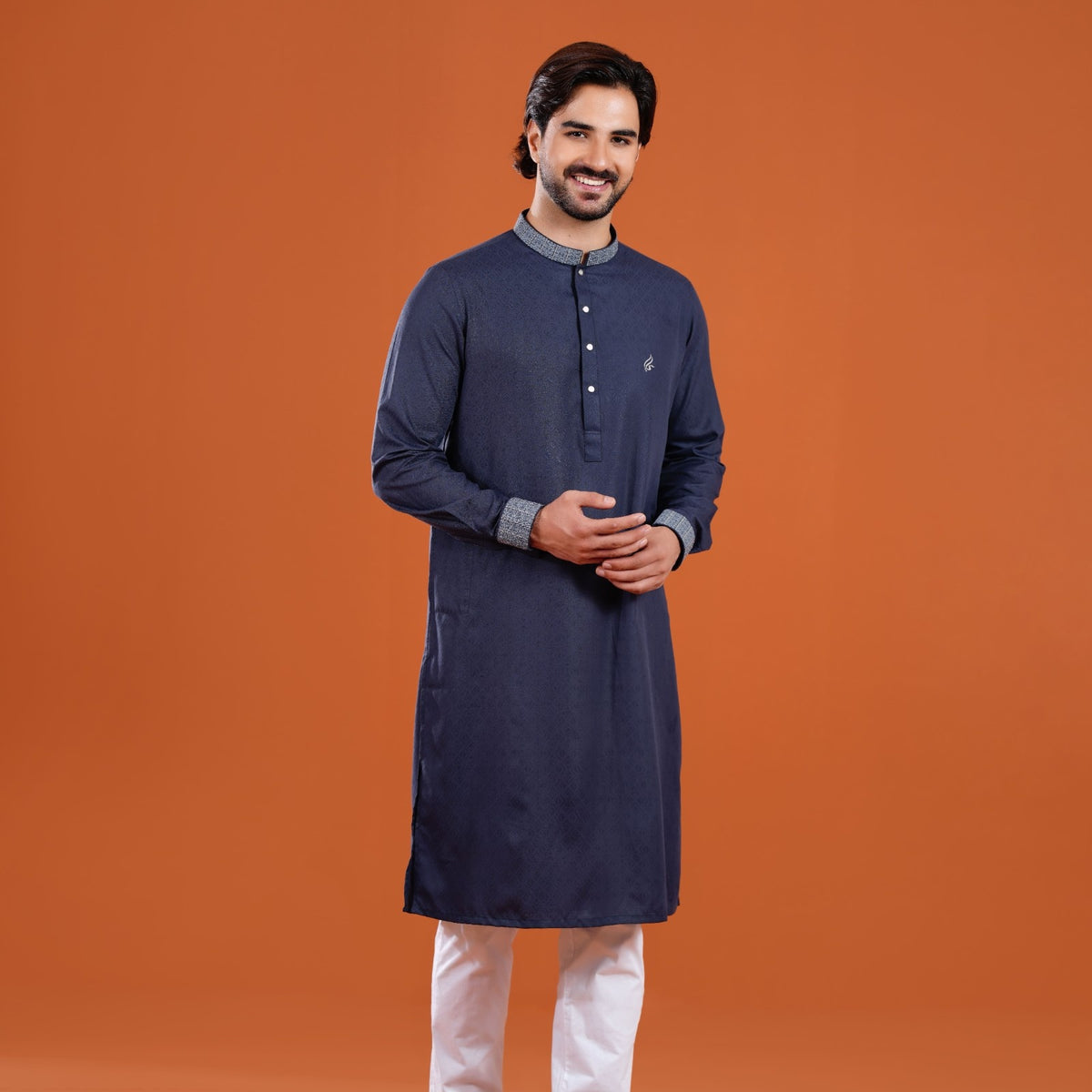 Yamaan Signature Panjabi Midnight Navy for Men