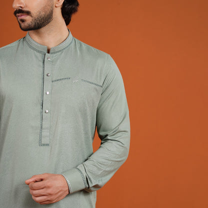 Yamaan Signature Panjabi Moss Green for Men