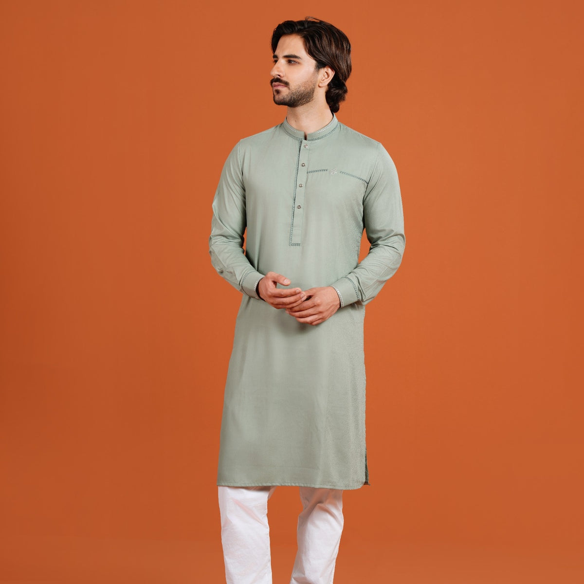 Yamaan Signature Panjabi Moss Green for Men