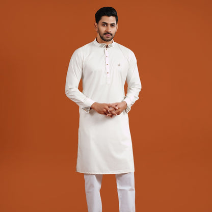 Yamaan Signature Panjabi Off White for Men