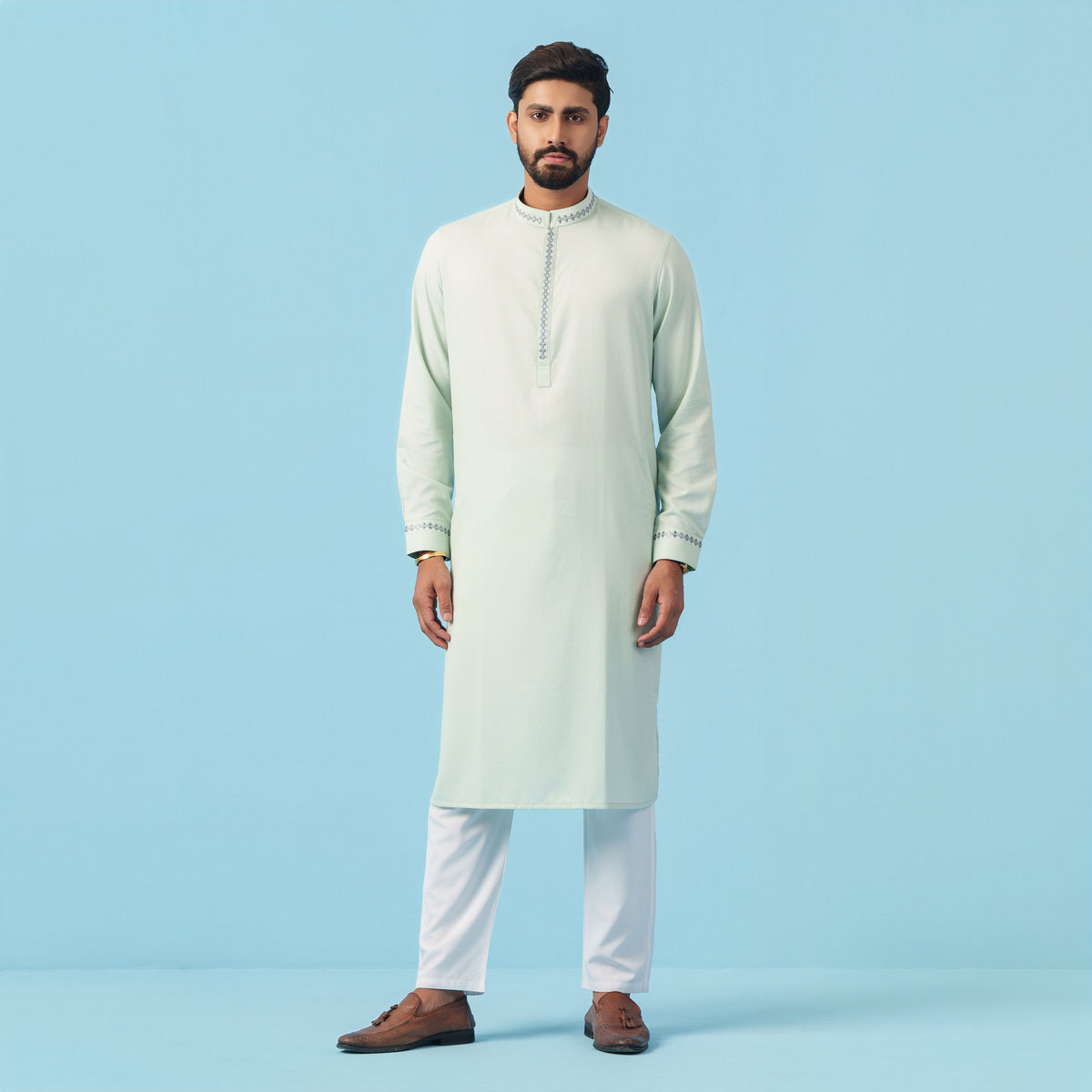 Yamaan Signature Panjabi Sage Green for Men