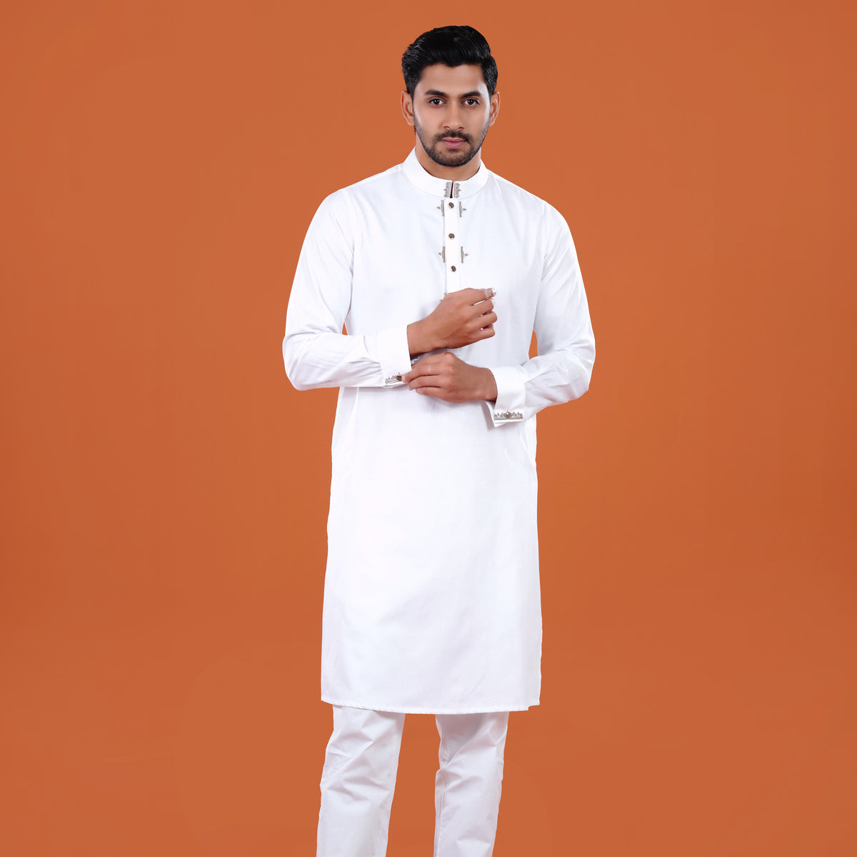 Yamaan Signature Panjabi White Fine Cotton for Men