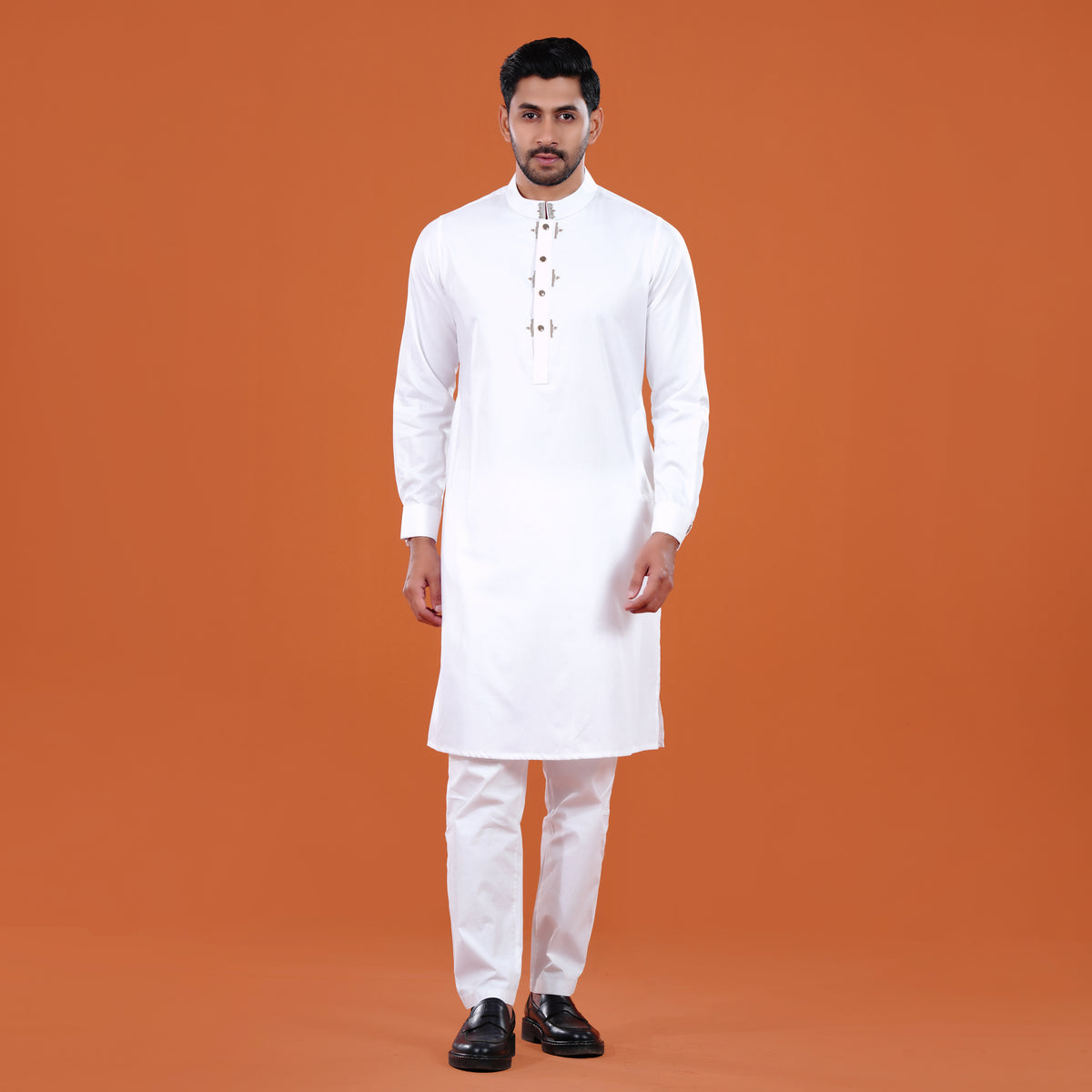 Yamaan Signature Panjabi White Fine Cotton for Men