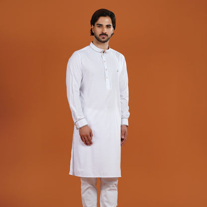 Yamaan Signature Panjabi White for Men
